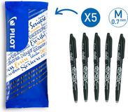Pilot FriXion Ball Uitwisbare Pen - 0,7mm - 5 stuks - Zwart