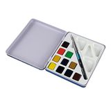 Daler-Rowney Aquafine Aquarelverf, halve pannenkleur, reisset, 10 + 1 Aquafine aquarelpenseel, ideaal voor professionals en beginners, kunstenaars en studenten