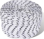 vidaXL Boottouw - Gevlochten - 8 mm - 250 m - Polyester - Wit
