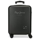 Pepe Jeans Cromwell Cabinekoffer, zwart, 38 x 55 x 20 cm, harde ABS-kunststof, zijdelingse combinatiesluiting, 35 l, 2,74 kg, 4 wielen, handbagage, Zwart, Eén maat, cabinekoffer