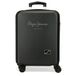 Pepe Jeans Cromwell Cabinekoffer, zwart, 38 x 55 x 20 cm, harde ABS-kunststof, zijdelingse combinatiesluiting, 35 l, 2,74 kg, 4 wielen, handbagage, Zwart, Eén maat, cabinekoffer