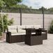 Maison Exclusive - Ensemble de jardin pour le jardin, composé de 5 pièces avec coussins, marron, en polyrotin