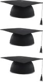 Funny Fashion Afstudeer doctoraal hoedje geslaagd - 10x stuks - Zwart - Polyester - Unisex - Volwassenen