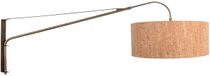 Steinhauer Wandlamp Elegant Classy 4743BR brons met beige kurk kap Ø50 cm
