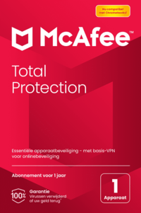 McAfee Total Protection Antivirus- En Internetbeveiligingssoftware 1 Apparaat (windows/mac/android/ios) Eenjarig Abonnement