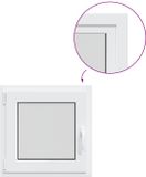 vidaXL Kelderraam RISOR 55 x 55 cm PVC en glas