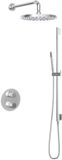 Hotbath Buddy - Inbouw Regendoucheset - Thermostatisch - Wandarm 35 cm - Hoofddouche 300 mm - Staafhanddouche - Glijstang 900 mm - met 2-Weg Stop-Omstel - Waterbesparend - V01