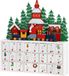 Spielwerk Adventskalender Winterlandschap - 24 Lades Hout 38x8x42 - Wit