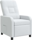 vidaXL - Relaxfauteuil - Wit - Stof