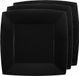 Santex Feest gebaksbordjes - zwart - 10x - karton - 18 cm - vierkant