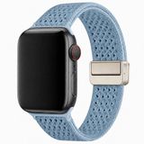 123watches bandje Knit - nylon - lichtblauw - 44, 45, 46 & 49 mm - Geschikt voor Apple Watch