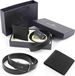 Coffret cadeau pour hommes - en similicuir, comprenant une ceinture avec boucle métallique (120 cm de long) et un portefeuille pour toutes les occasions