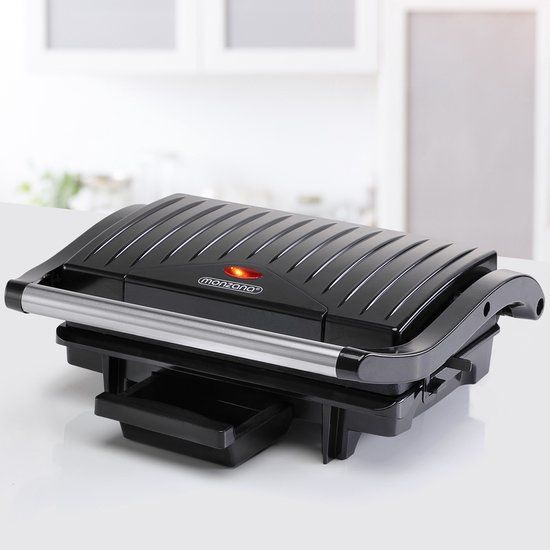 Monzana Contactgrill - 1500W - Zwart/Zilver
