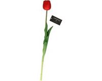Countryfield Kunstbloem Tulp Tulipa - 44 cm - Rood - Zijde