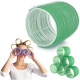 Poniks Haar Klittenband Rollers - 61mm - 6 Stuks - Groen
