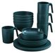 Merkloos 20-delig Plastic Servies Set - Shatterproof en Lichtgewicht - Donkergroen