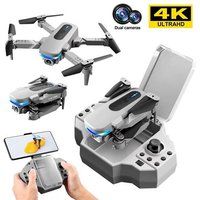 SZSMART Ky910 opvouwbare minidrone met 4K dubbele camera 3 batterijen Levensduur batterij: 12 min Grijs
