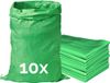 Garronda 85 x 50 cm 10 stuks Zandzakken Puinzakken Geweven Zakken Groen GD-0258