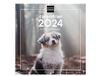 Finocam Muurkalender 30 x 30 cm 2024 Franse puppy's