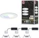 Paulmann Lampe encastrable LED Nova Coin IP44 ronde 78 mm RGBW+ 3x6W 3x500lm 230V Blanc mat Aluminium