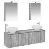 vidaXL Badkamerkastenset 5 st Grijs Sonoma Bewerkt hout