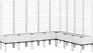vidaXL Plantenbak met latwerk - Wit - 200x160x142 cm