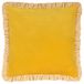 Wylder Solene Ruffle Mat Fluweel Polyester Gevuld Kussen - Geel - 45x45cm