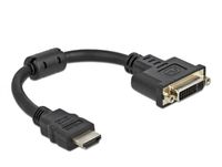 Delock Adapter HDMI male to DVI 24+5 female 4K 30 Hz 20 cm
