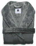 Zo Home Flanel Fleece Badjas Cara - dark grey - L
