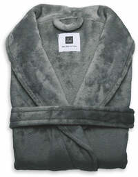 Zo Home Flanel Fleece Badjas Cara - dark grey - L