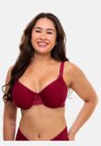 SugarShape BH LUCIA Demi-BHs mit Bügel, T-Shirt-BHs, Spacer, mit Schale, bordeaux, 65E
