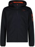 CMP Softshell jas met capuchon Heren Antraciet/Oranje Fleece M