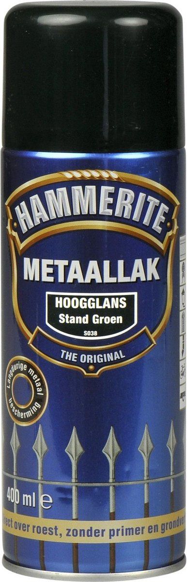 Hammerite Hoogglans Metaallak - Standgroen - 400 ml - 5011867025407