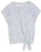 Tom Tailor T-shirt met knoopdetail - Maat XXXL - white small leaves design