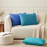 vidaXL Kussensloop 6 pcs HEERLEN Koninklijk Blauw 50 x 75 cm Polyester