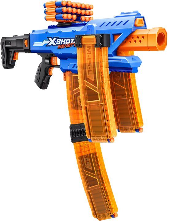 XSHOT Insanity gemotoriseerde Clip Mania (72 dartpijlen) van Zuru