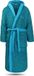 NORMANI Unisex katoenen badjas met capuchon "Izmit" Marine/Grau