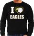 Bellatio Decorations I love eagles trui met dieren foto van een amerikaanse zeearend zwart voor heren - cadeau sweater adelaars liefhebber XL