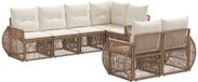 vidaXL Banc de jardin beige et crème