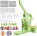Vevor Badge Punch Press 32/58 mm Ronde Knopenmaker met 200 Knopenonderdelen, Cirkelsnijder, Spell Book en Versterkte Ergonomische Handgreep, DIY Badge Persmachine, Groen