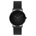 LIEBESKIND BERLIN dameshorloge – Runde Quarzuhr 34 mm – Mesharmband – 5 ATM waterdicht – Modern & elegant – Zwart/Braun