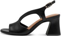 Tamaris Sandale plate femme cuir noir talon bloc 5-7cm taille 38