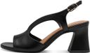 Tamaris Sandale plate femme cuir noir talon bloc 5-7cm taille 38
