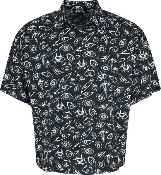 Gothicana by EMP Gothicana Zwart shirt met korte mouwen en een all-over print - Heren - L