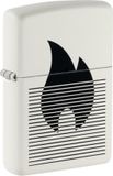Zippo 214 Lined Flame Zippo Design Wit Metaal