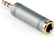 Allteq Jack verloopstekker - Stereo - 3.5 mm naar 6.3 mm - Metaal - Verguld - Zilver