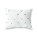 BonaMaison Turkoois-Wit Decoratieve Kussensloop, Kussenhoezen Bank, Decoratieve Kussenhoesjes, Kussensloop; Sofa, Slaapkamer, Kantoor, Auto 45x60 Cm - Ontworpen en vervaardigd in Turkije