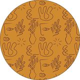 Bonateks Ronde digitaal bedrukte muismat, antislip onderkant, voor kantoor en thuis, diameter: 22 cm