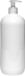 Merkloos Claudius Cosmetics B.V. Lege plastic fles 1 Liter PET wit - met transparante pomp - set van 10 stuks - Navulbaar - leeg
