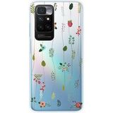 Xiaomi Redmi 10 Montee de fleurs bedrukt siliconen hoesje